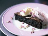 Persian brownies with rosewater cream recipe