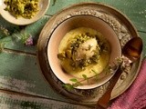 Rosewater sütlaç, pistachio crumble recipe