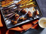 Spiced chicken wings with carrots and tahini recipe
