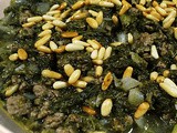 Spinach Stew with Minced Beef n’ Pine Nuts Recipe