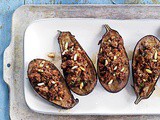 Stuffed Eggplant with Lamb and Pine Nuts Recipe