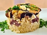 Upside down rice, meat and vegetables recipe