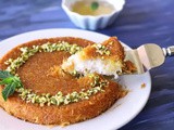 Vegan kunafa (knafeh) | shredded phyllo and sweet cheese dessert Recipe