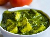 Palak paneer -paneer in spinach puree - paneer recipes