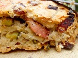 Fougasse aux courgettes, oignons et lardons / Focaccia Bread with Zucchini, Onion and Bacon