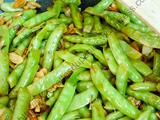Pois gourmands aux amandes grillées / Snow Peas with Toasted Almonds