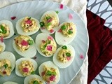 Deviled Eggs with Pickled Onions