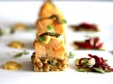 Indian-flavoured salmon on lentil dhal + friendships + fine dining