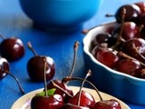 Macerated cherries with crème fraiche for the new year