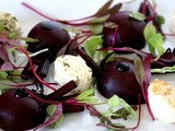 Red wine poached beetroot salad