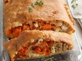 Carrot and fresh goat´s cheese pie