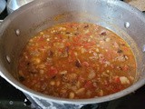 Cajun 15 bean soup with Italian sausage