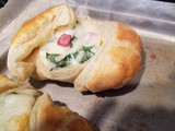 Puff Pastry with ham, swiss, spinach and bechamel sauce