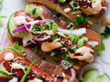 Asian Style Hot Dogs with a Teriyaki Glaze