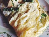 Basil, Apple, Cheese and Honey Omelet