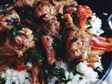 Chicken Legs with Rice and Peppers