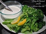 Fresh Broccoli with Homemade Ranch Style Dip