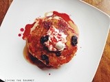 Pancakes with Blueberry Ginger Sauce