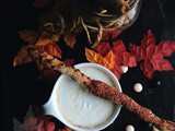 Pecan Pie Spiced Latte with Harvest Stick Cookies