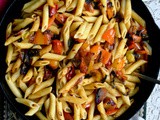 Penne with Roasted Peppers and Tomatoes