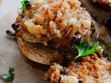 Spicy Grilled Onion Stuffed Mushrooms