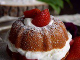 Strawberries and Cream Naked Bundt Cakes #BundtBakers