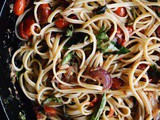 Truffle Linguini with Fresh Tomatoes, Anchovies and Basil
