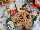Walnut Crusted Oven Fried Chicken Cutlets