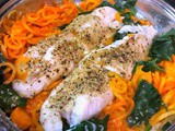 30 Minute Tilapia with Carrots and Spinach