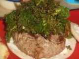Juicy Onion Burgers with Kale