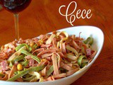 Pasta e Cece – Delicious Tri Color Pasta with Chickpeas and Salami #SecretRecipeClub