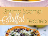 Shrimp Scampi Stuffed Orange Peppers #SecretRecipeClub