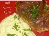 Smothered Pork Chops with Cheesy Grits