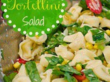 Summer Tortellini Salad with Tomatoes, Spinach & Corn