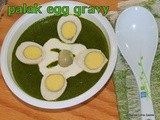 Palak (Spinach) Egg Gravy....a Guest Post by Usha Rani of MahasLovelyHome