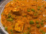 Dairy-free Mattar Paneer aka Mattar Tofu