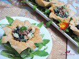 Delicious Prawn and Spinach Filo Cups with Foie Gras Recipe