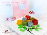 Valentine's Day Flower Bouquet Fruit Jelly Dessert 情人节花束果冻