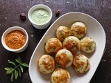 Kuzhi Paniyaram / Appe / Punugulu (Crispy dumplings made from leftover Idli batter)