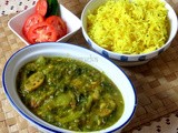 Sai Bhaji, with Yellow Rice
