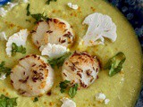 Curried Cauliflower Soup with Seared Scallops