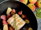 Pork Roast in Crock Pot with Apple, Cider and Potatoes