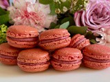 Raspberry Macarons (White Chocolate Ganache Filling)