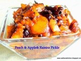 Peach Apple and Raisin Chutney