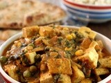 Mattar Palak Tofu | Peas Spinach Tofu Curry| North Indian Curry's | Indian Tofu Recipes