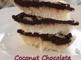 No Bake Coconut Chocolate Pie | Coconut Chocolate Barfi | Indian Sweet Recipes