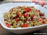 Sprouted Green Moong dal Salad with Pomegranate | Indian Salad Recipes | Molakalu Recipes