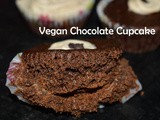 Eggless Chocolate Cupcake recipe / Vegan Halloween Cupcake recipe / Basic Chocolate cupcake recipe