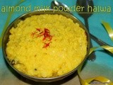 Almond milk powder halwa/badam halwa with milk powder/blanched almond recipes/indian sweets/halwa recipes/milk powder using sweets/south indian festival recipes/step by step pictures
