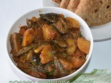 Aloo vankaya masala koora | brinjal potato curry recipe | aloo baingan ki subji | potato eggplant masala curry | easy side dishes for chapathi
